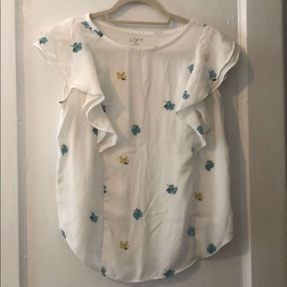 LOFT Flower Blouse